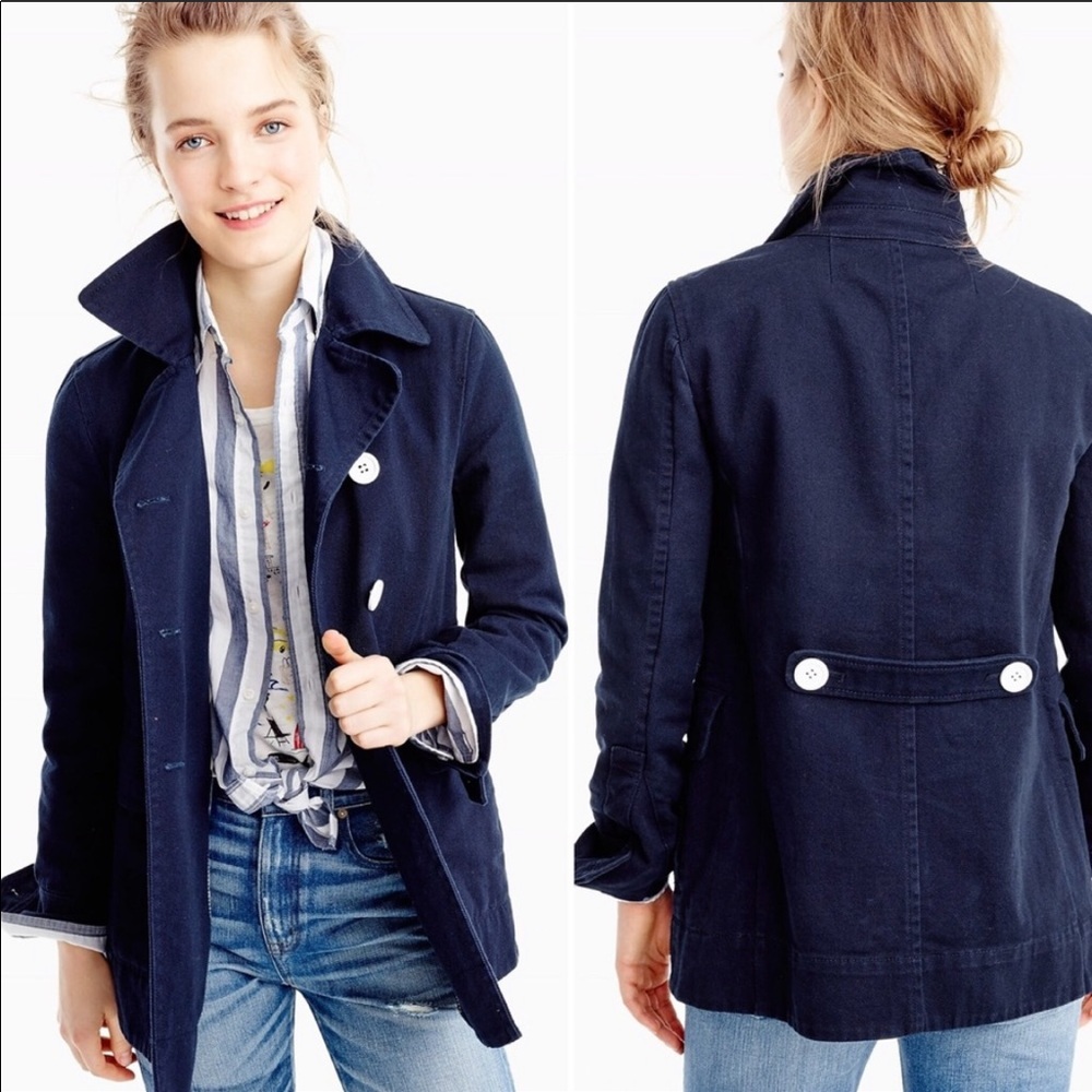 🔥🔥🔥NWT J. CREW Peacoat Jacket - Picture 4 of 10